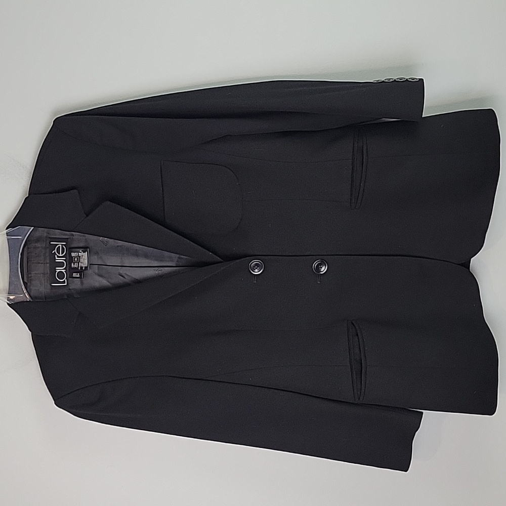 LAUREL Wool & Cashmere two button blazer jacket womens size 36